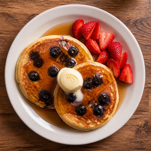 Blueberry or Strawberry Pancakes