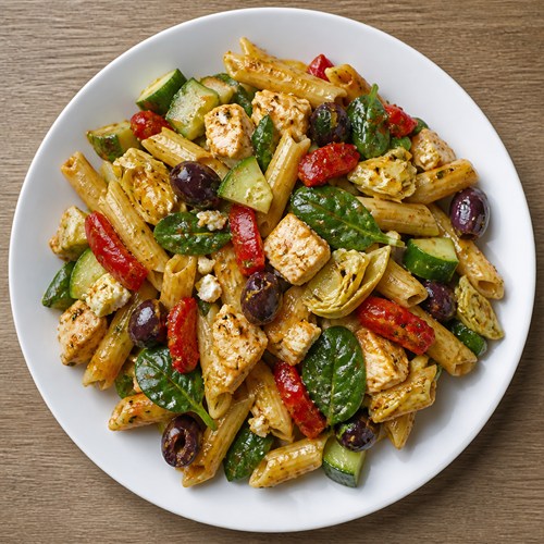 Greek Pasta Chicken Salad