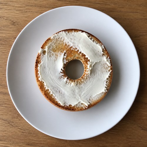 Toasted Bagel with Cream Cheese